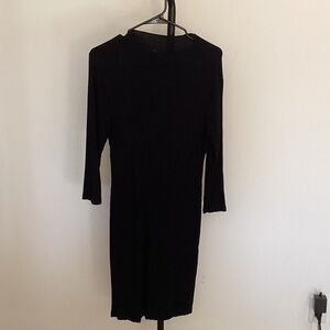 T Tahari Classic Black Long Sleeve Dress
